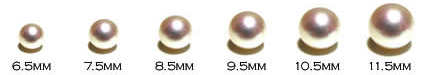 perles akoya diametres