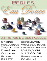 caracteristiques des perles d'eau douce